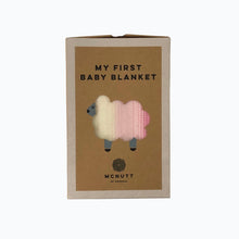 Load image into Gallery viewer, Checked Baby Blanket in Pink Sky - James & May