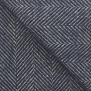Fishbone Wool Blanket in Navy Blue - James & May