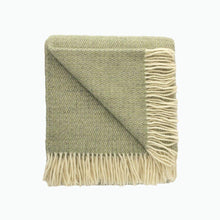 Load image into Gallery viewer, Illusion Pure New Wool Blanket in Green and Grey