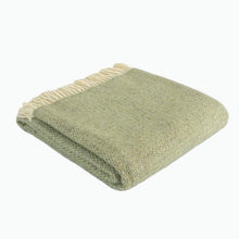 Load image into Gallery viewer, Illusion Wool Blanket in Green and Grey - James &amp; May