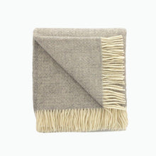 Load image into Gallery viewer, Illusion Pure New Wool Blanket in Mid Grey