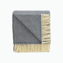 Load image into Gallery viewer, Illusion Pure New Wool Blanket in Slate Blue