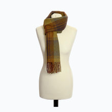 Load image into Gallery viewer, Lambswool Scarf in Woodland Check - James &amp; May