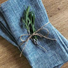 Load image into Gallery viewer, Linen Napkins in Kingfisher - James & May