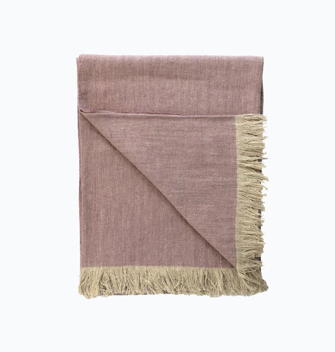 Linen Throw in Heather - James & May