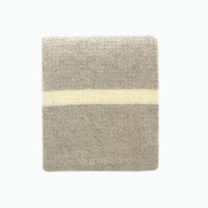 Panel Wool Blanket in Grey and Duck Egg - James & May