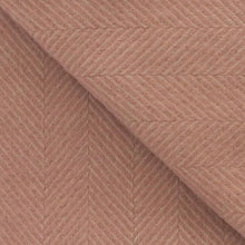Load image into Gallery viewer, Small Herringbone Wool Blanket in Pink and Pearl - James & May