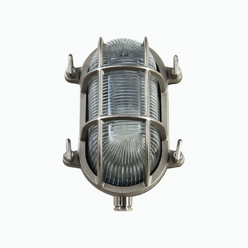 Small Oval Bulkhead Light in Nickel - James & May