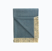 Load image into Gallery viewer, Spotted Lambswool Blanket in Deep Blue - James &amp; May