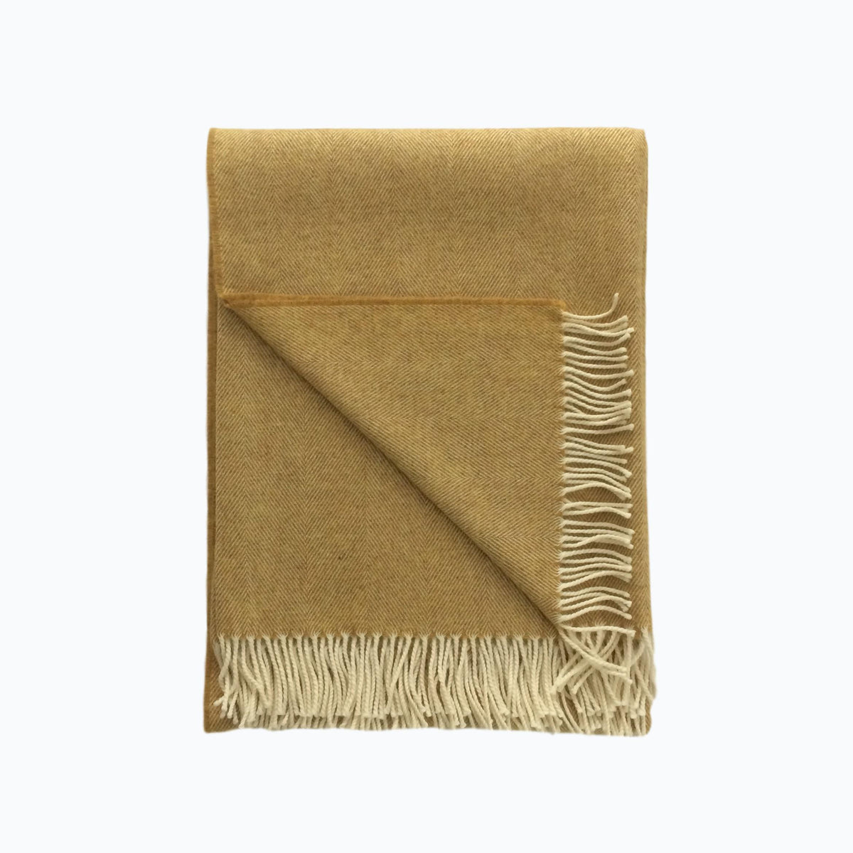 XL Herringbone Lambswool Blanket in Mead James & May James & May
