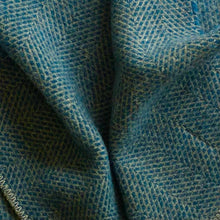 Load image into Gallery viewer, Beehive Blanketstitch Wool Blanket in Sea Holly - James &amp; May