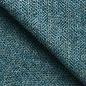 Beehive Blanketstitch Wool Blanket in Sea Holly - James & May