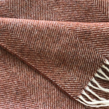 Load image into Gallery viewer, Herringbone Wool Blanket in Burnt Orange - James &amp; May
