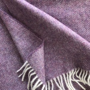 Herringbone Wool Blanket in Heather - James & May