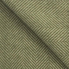 Load image into Gallery viewer, Fishbone Wool Blanket in Olive Green - James &amp; May