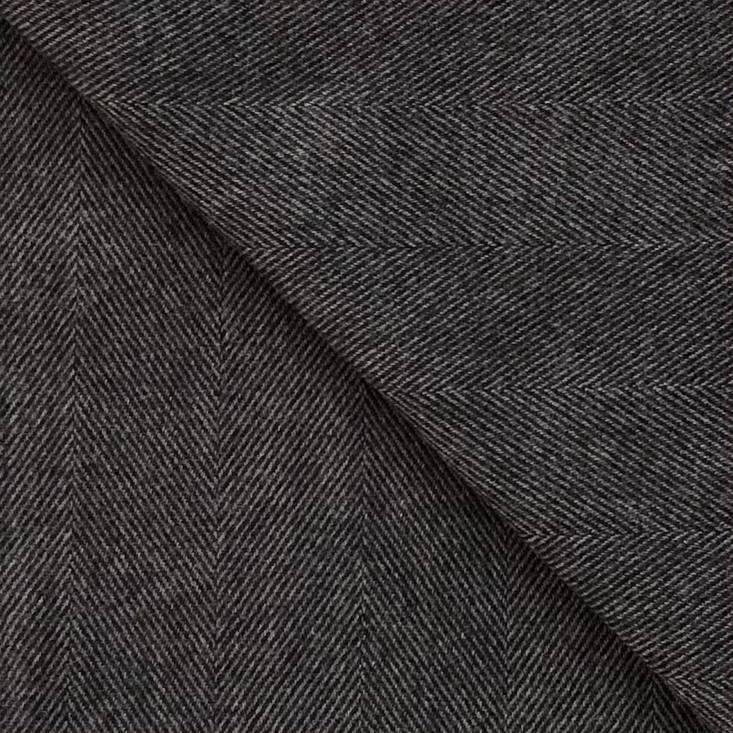 Herringbone Lambswool Blanket in Graphite - James & May – James & May