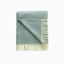 Load image into Gallery viewer, Herringbone Wool Blanket in Duck Egg - James &amp; May