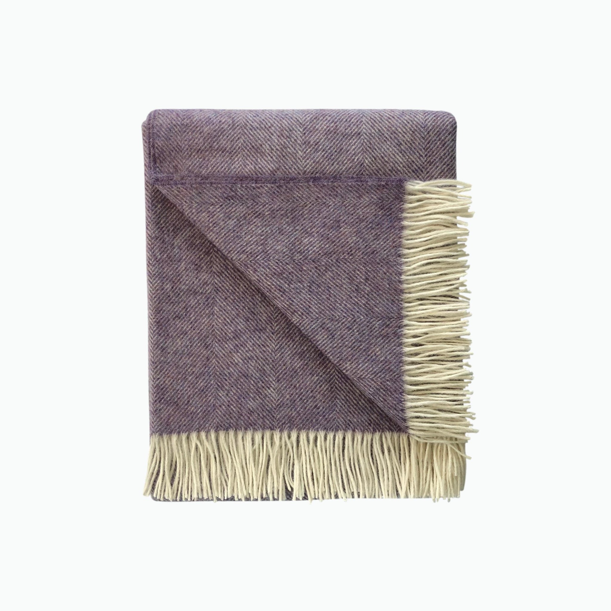 Herringbone Wool Blanket in Fig - James & May – James & May