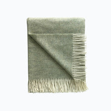 Load image into Gallery viewer, Herringbone Wool Blanket in Sage Green - James &amp; May