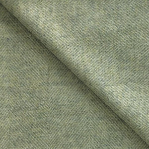 Herringbone Wool Blanket in Sage Green - James & May