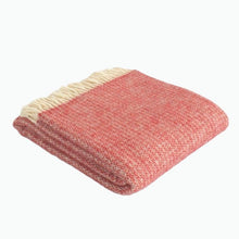 Load image into Gallery viewer, Illusion Wool Blanket in Crimson and Silver - James &amp; May