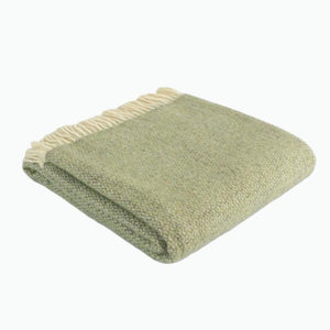 Illusion Wool Blanket in Green and Grey - James & May