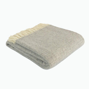 Illusion Wool Blanket in Mid Grey - James & May