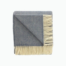 Load image into Gallery viewer, Illusion Pure New Wool Blanket in Slate Blue 