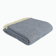Load image into Gallery viewer, Illusion Wool Blanket in Slate Blue - James &amp; May