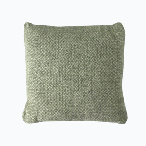 Illusion Wool Cushion in Green & Grey - James & May