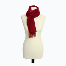 Load image into Gallery viewer, Lambswool Scarf in Cherry Red - James &amp; May