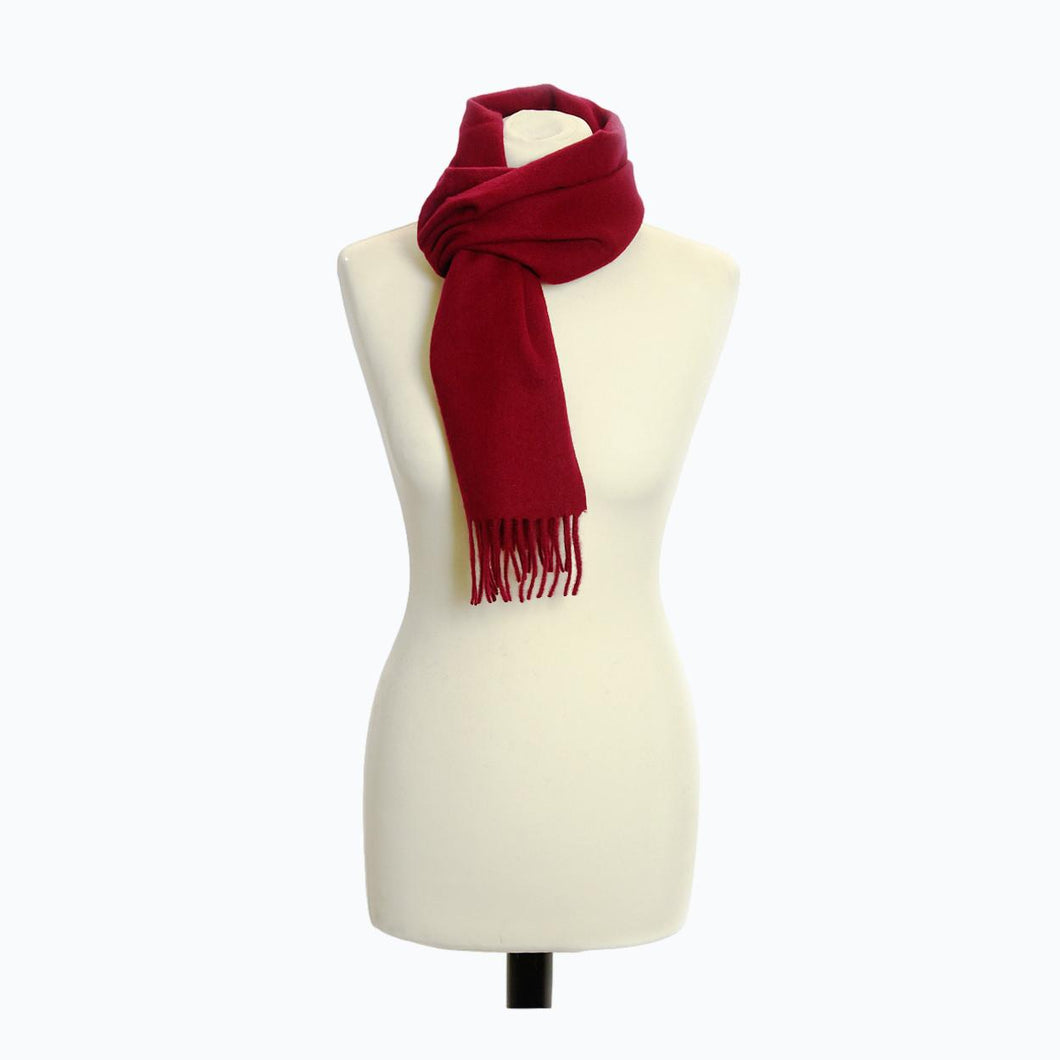 Lambswool Scarf in Cherry Red - James & May
