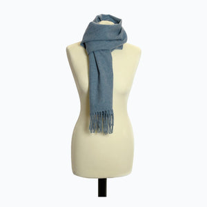 Lambswool Scarf in Flax Blue - James & May