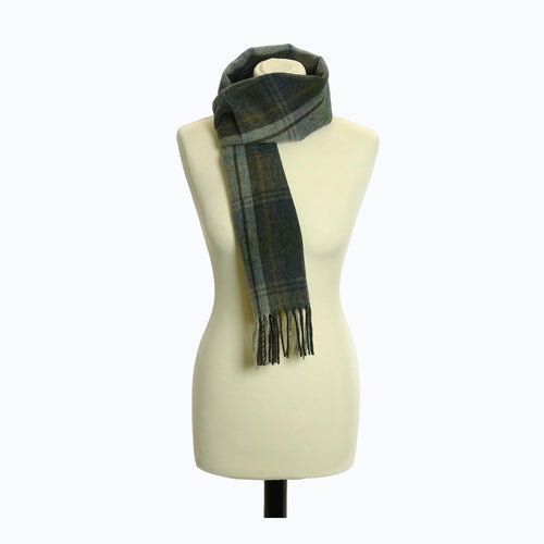 Lambswool Scarf in Saltwater Check - James & May