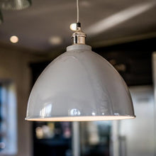 Load image into Gallery viewer, Large Domed Pendant Light in Grey - James &amp; May