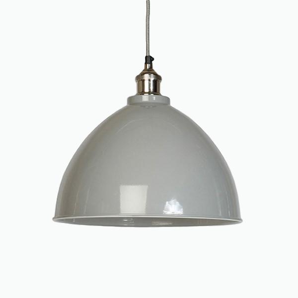 Large Domed Pendant Light in Grey - James & May
