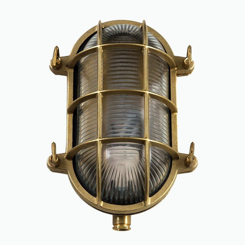Large Oval Bulkhead Light in Brass - James & May