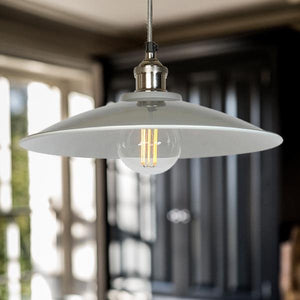 Large Tapered Pendant Light in Grey - James & May