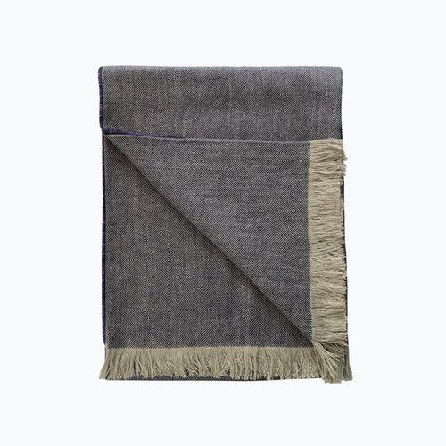 Linen Throw in Deep Lavender - James & May