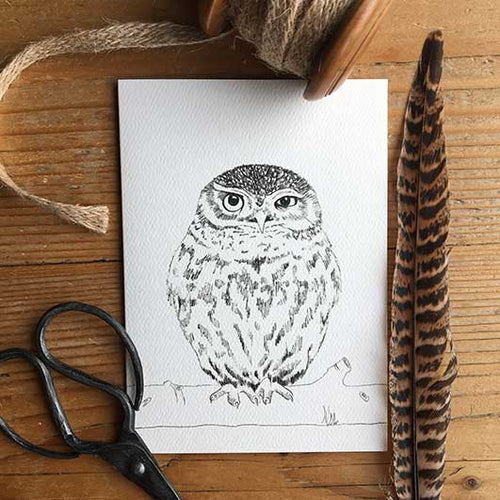 Little Owl Notecard - James & May