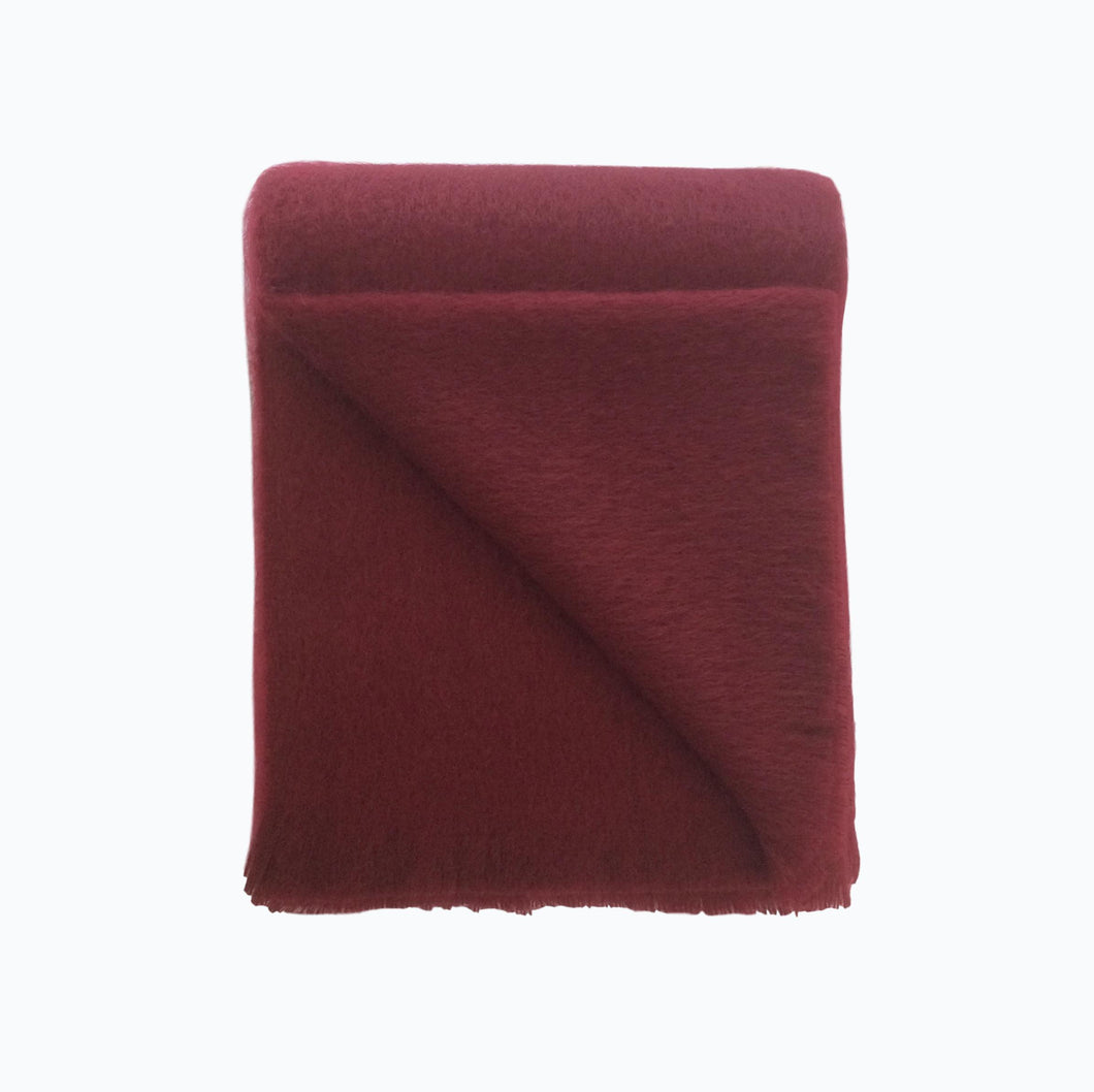 Mohair Throw in Berry - James & May