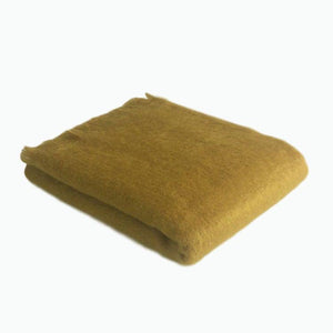 Mohair Throw in Burnt Gold - James & May