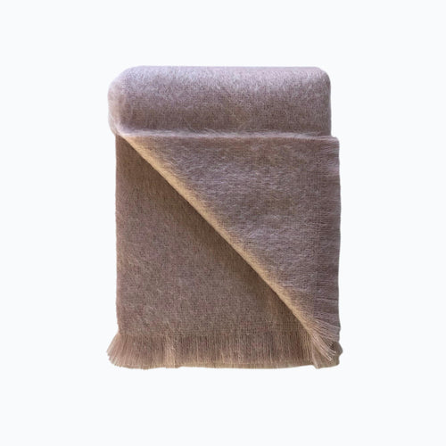 Mohair Throw in Misty Pink - James & May