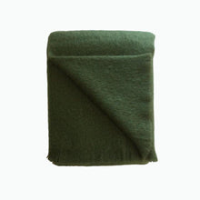 Load image into Gallery viewer, Mohair Throw in Moss Green- James &amp; May