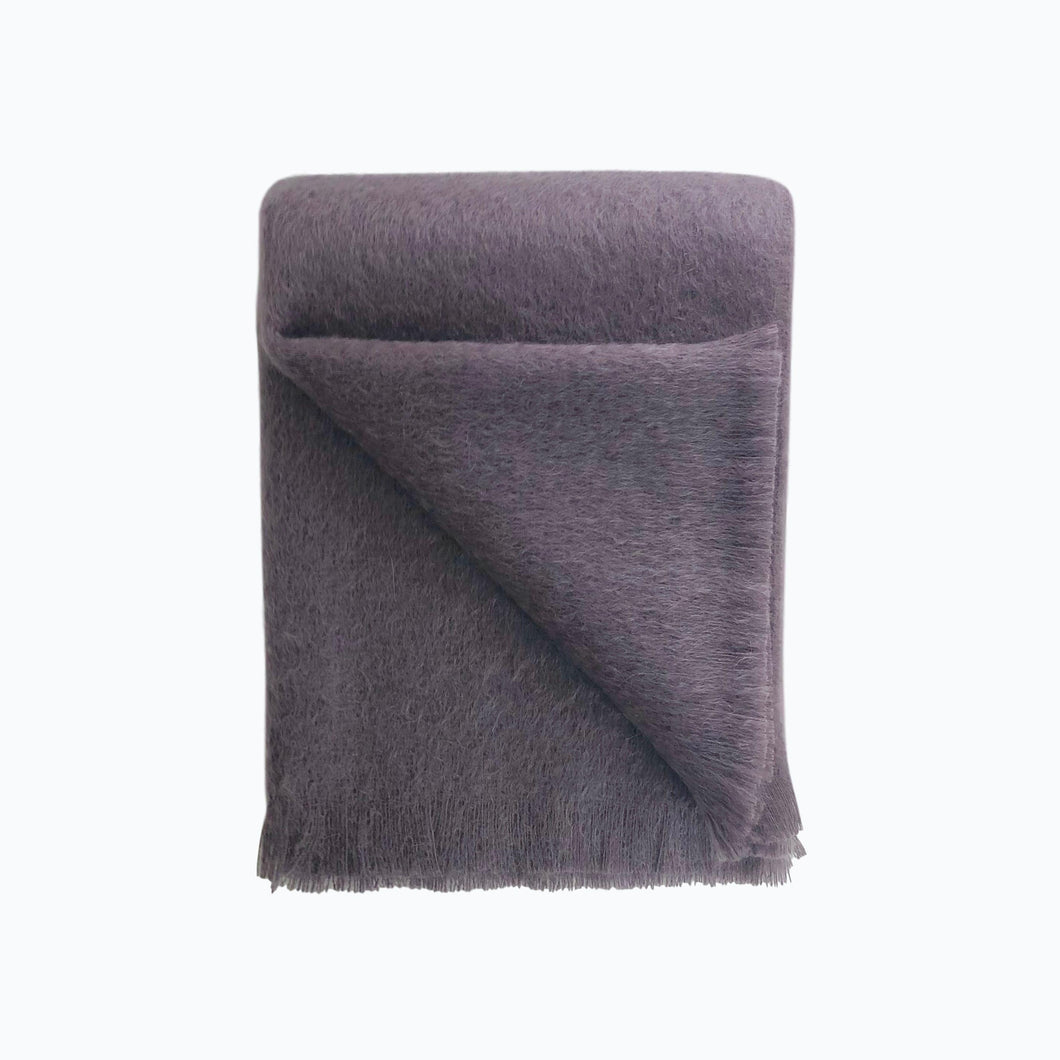 Mohair Throw in Plum - James & May