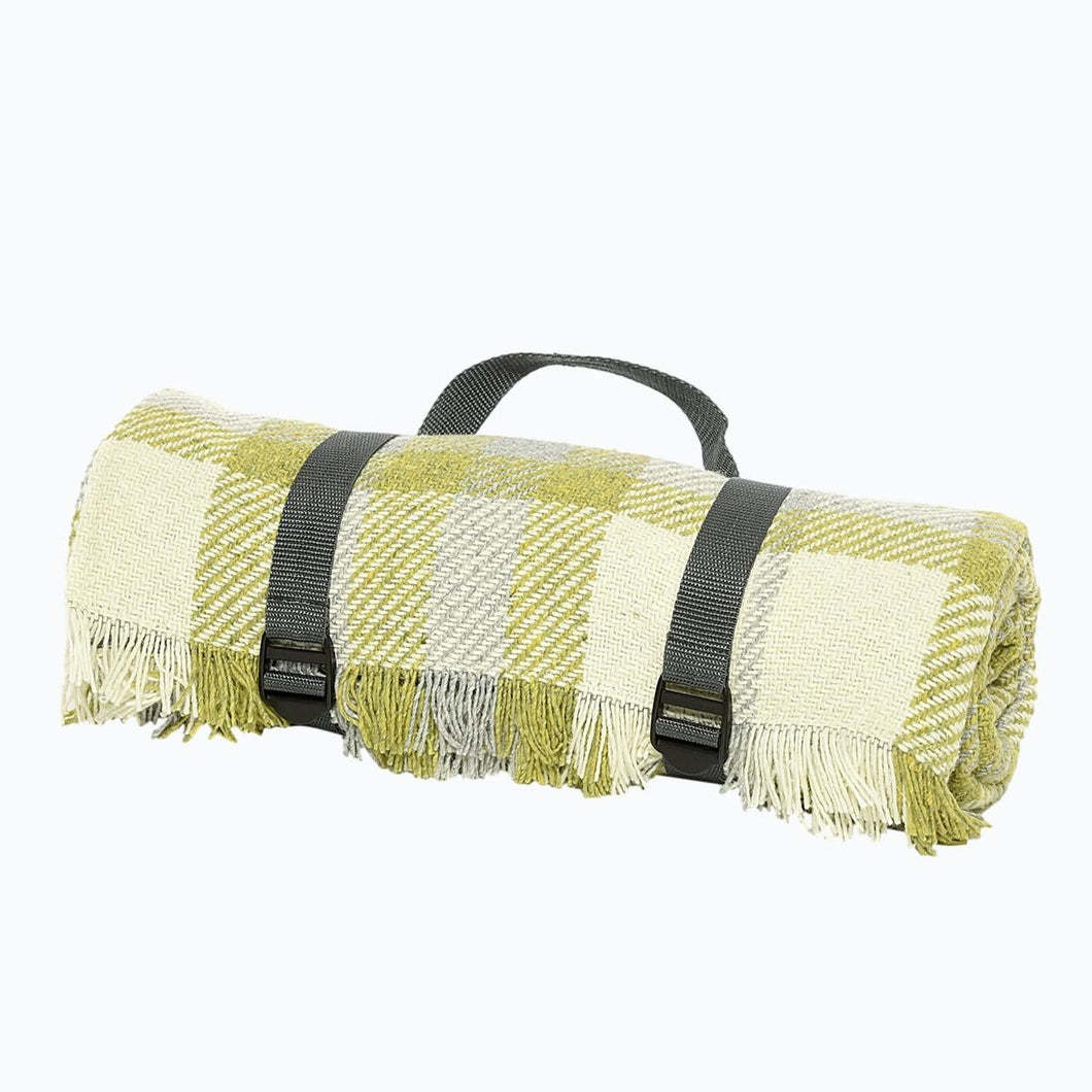 Recycled Wool Picnic Blanket in Meadow Check - James & May