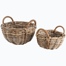 Load image into Gallery viewer, Set of 2 Round Kubu Baskets - James &amp; May