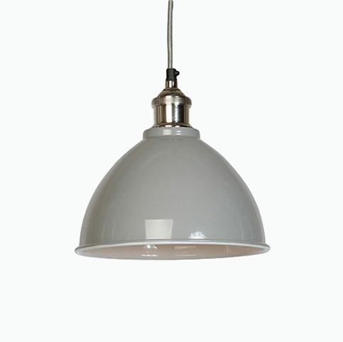 Small Domed Pendant Light in Grey - James & May