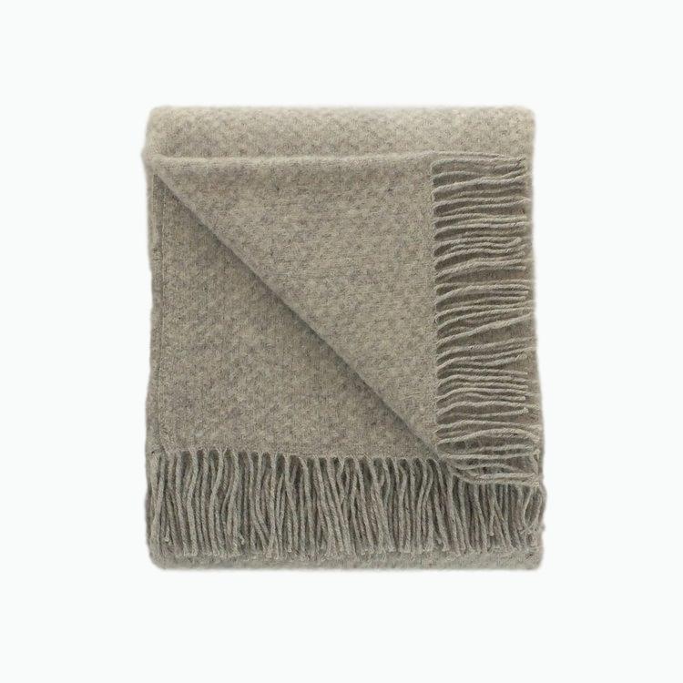 Wafer Wool Blanket in Silver - James & May