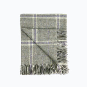 Windowpane Wool Blanket in Lavender - James & May